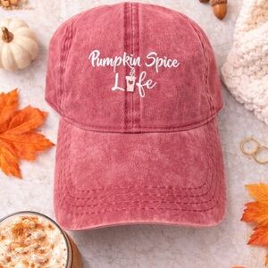 David & Young Pumpkin Spice Life Embroidered Hat Fall Coffee Cap